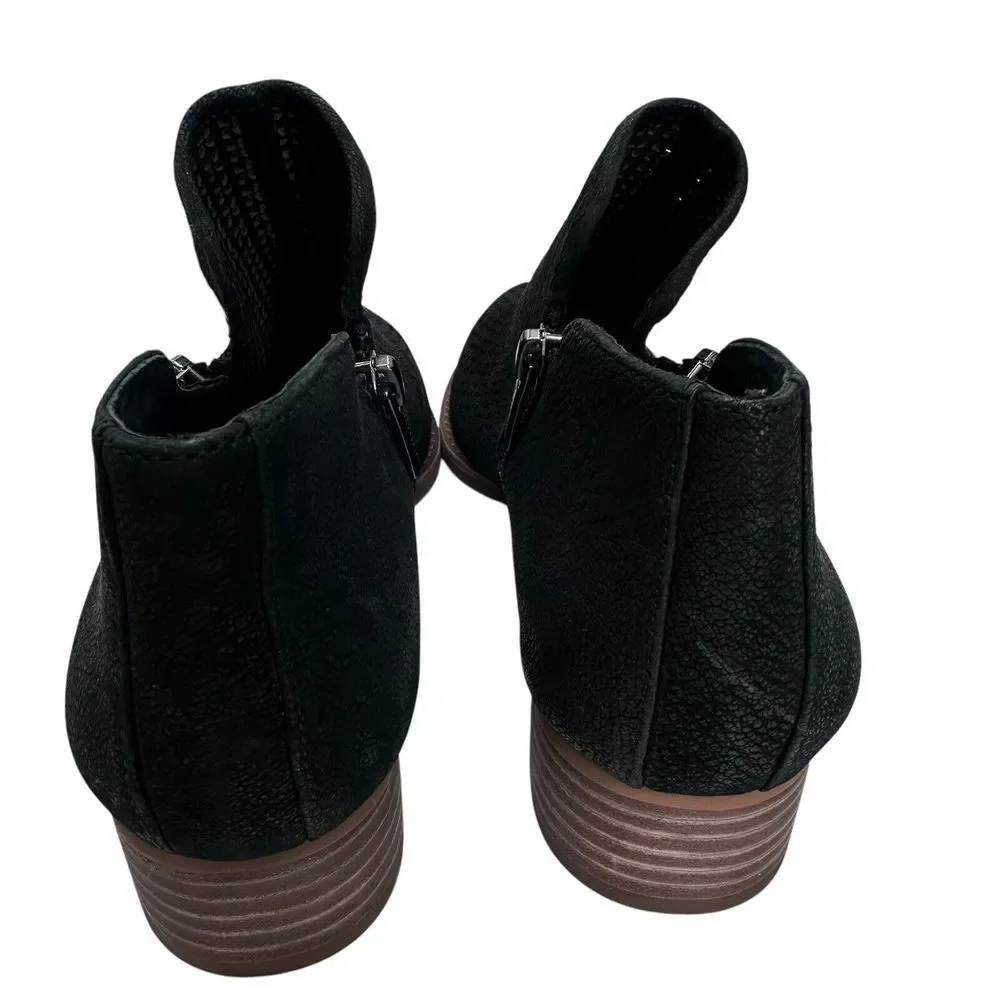 Vince Camuto Canilla Suede Booties in Black‎ Women Size 7 M Leather